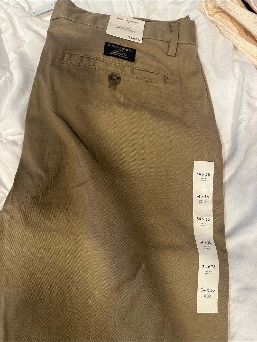 Banana Republic Men’s Chinos — Olive/Tan